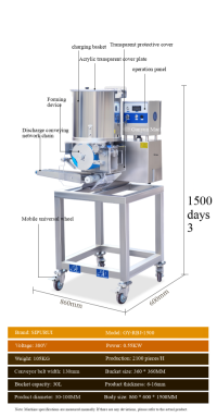 Fully automatic hamburger patty forming machine, automatic sticker fish cake, shrimp cake, potato cake making machine,
