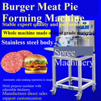 Fully automatic hamburger patty forming machine, automatic sticker fish cake, shrimp cake, potato cake making machine,